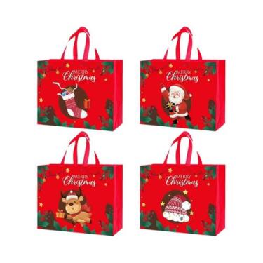 Imagem de Sacolas Reutilizáveis Dobráveis De Não-Tecido 1 2 4PCS Embalagem De Pr