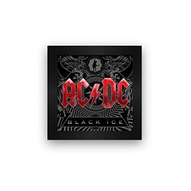 Imagem de Quadro azulejo com moldura Ac Dc Black Ice