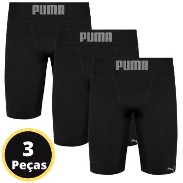 Imagem de Kit com 3 Bermudas Térmicas Alta Compressão Sem Costura Masculino Puma Sem Costura-Masculino