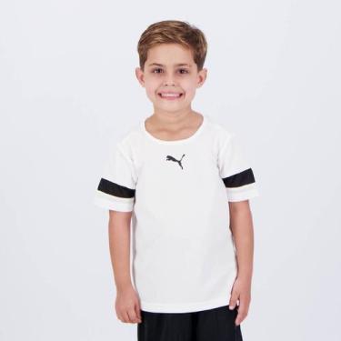 Imagem de Camiseta Puma TeamRise Juvenil Branca, 10 ANOS