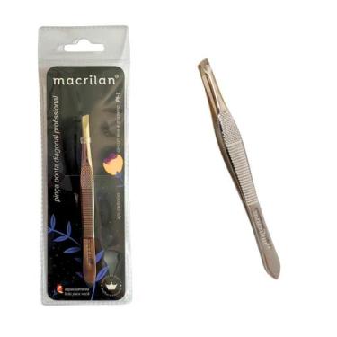 Imagem de Pinça Para Sobrancelha Macrilan Ponta Diagonal Profissional Pi-1