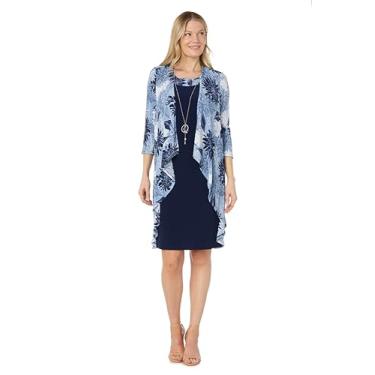 Imagem de R&M Richards Vestido feminino casual, Azul-marinho - jeans, 19
