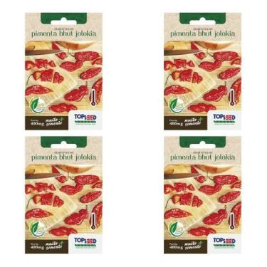 Imagem de Kit 4 Sementes De Pimenta Bhut Jolokia Picante Alta Produção - Topseed
