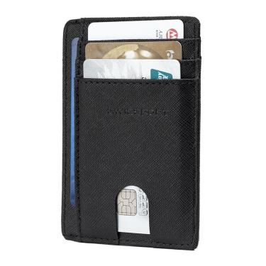 Imagem de Carteira Masculina Slim Pequena Porta Cartão Antifurto-Masculino