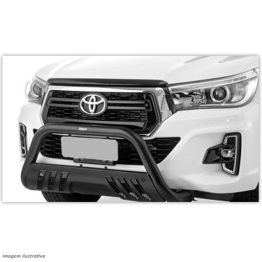 Imagem de Parachoque de Impulsão Hilux 2016 a 2025 Preto Com Grade