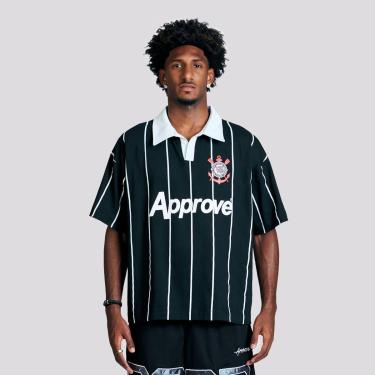 Imagem de Polo Approve Retrô Collab Corinthians Preta-Masculino