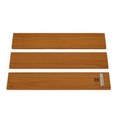 Imagem de Prateleira de MDF (Medium Density Fiberboard) de 30x20cm com suporte oculto, ideal para decorar salas de estar, quartos, cozinhas, etc. (3 PRATELEIRAS 30X20)