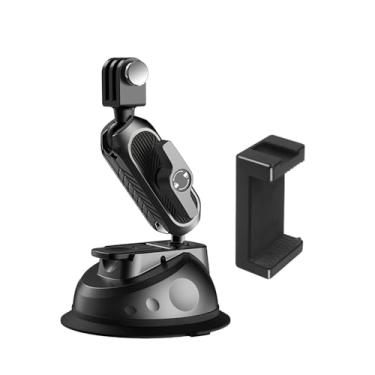 Imagem de Suporte de telefone com ventosa duplo giro 360 Adaptador para câmera esportiva parafuso fixo compatível 12 11 10 9 8 7 Insta e Câmeras Ação