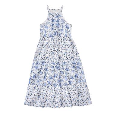 Imagem de Vestido Midi Infantil Branco Estrelas Do Mar Alakazoo-Feminino