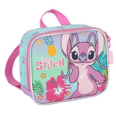 Imagem de Lancheira Escolar Térmica Menina Angel Stitch Disney Roxo - Luxcel