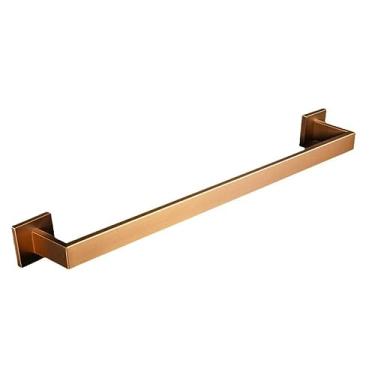Imagem de Ferragens de banheiro em ouro rosa escovado, acessórios de banho quadrados, suporte de papel higiênico, suporte de toalha de barra, gancho de roupão, suporte de papel, China (1 barra 60 cm China)