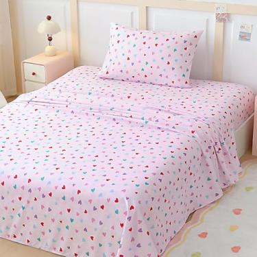 Imagem de Swiftify Jogo de lençol de solteiro infantil para meninos e meninas, jogo de cama de 3 peças para crianças, roupa de cama de microfibra macia escovada, bolso profundo, resistente a rugas e