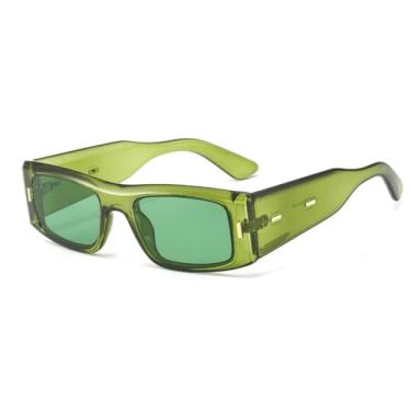 Imagem de Óculos de Sol UV400 - Cores Candy Punk, Hastes Largas, Estampa de Leopardo em Cores Contrastantes, para Homens e Mulheres, Esportes ao Ar Livre, Corrida, Ciclismo, Verde