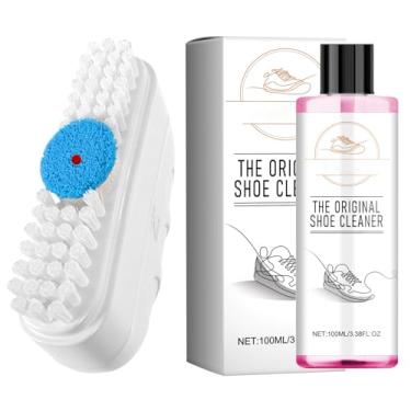 Imagem de Kit de Limpeza para Sapatos,Acessórios De Manutenção Para Calçado Com Escova | Produto para Limpeza de Sapatos Brancos | para Sandálias, Botas, Tecidos Canvas e Calçado