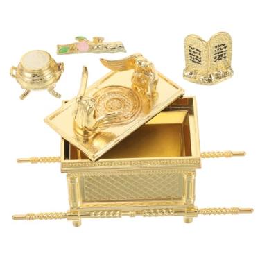 Imagem de Garneck Metal Craft Estátua Religiosa da Aliança da Arca Sagrada Estatueta Judaica Decoração de Casa Arte Espiritual