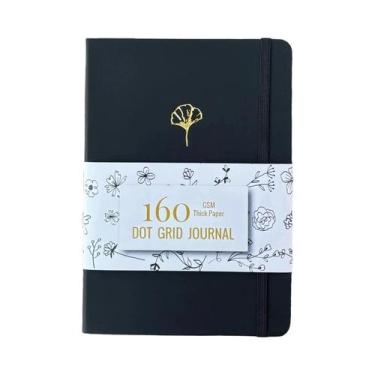 Imagem de Caderno A5 De Couro PU Com Páginas Pontilhadas, 160 Páginas Numeradas,