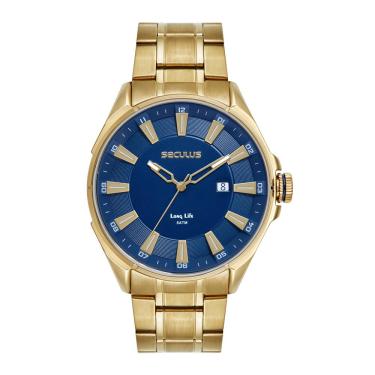 Imagem de Relógio Seculus Masculino Ref: 77311gpsvda2 Esportivo Dourado