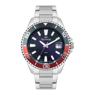 Imagem de Relógio Technos Masculino Ref: 2415ej/1a Acqua Diver Prateado