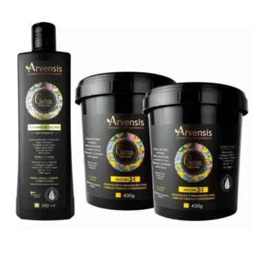 Imagem de Kit Arvensis Ativador De Cachos Crespo + 2 Máscara 2x1 450g