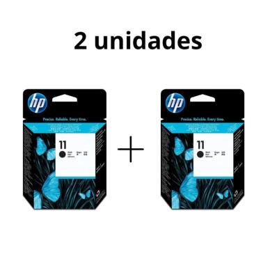 Imagem de Cabeça De Impressão Hp 11 C4810a Preto 2 Unidades