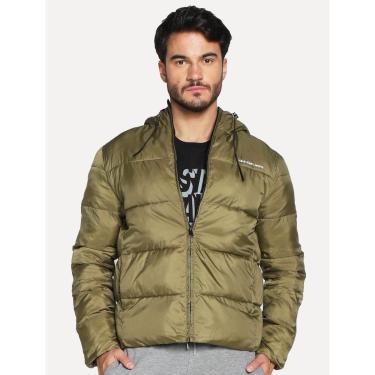 Imagem de Jaqueta Calvin Klein Jeans Masculina Hoodie Matelassê Sust Logo Verde Oliva-Masculino