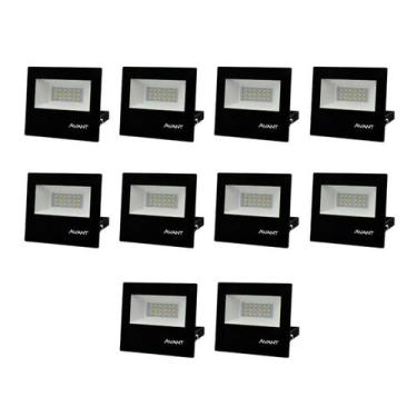 Imagem de Refletor Led Avant 20W 6500K Bivolt Preto 10 Unidades