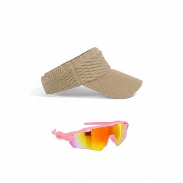 Imagem de Kit Viseira Boné Unissex Ajustável Premium Kits Corrida Caminhada Prai