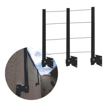 Imagem de Varal de Parede Dobrável 3 Hastes Reforçado  Suporta 80kg - Metais Mas