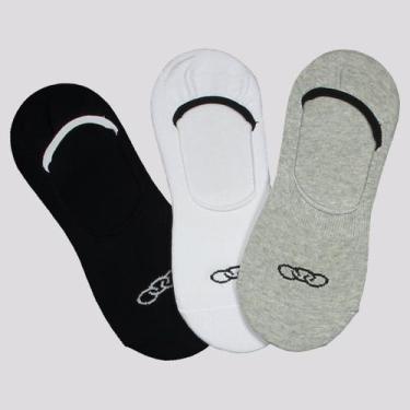 Imagem de Kit Meia Olympikus Ult Invisível 3 Pares Branca, C, 39-44