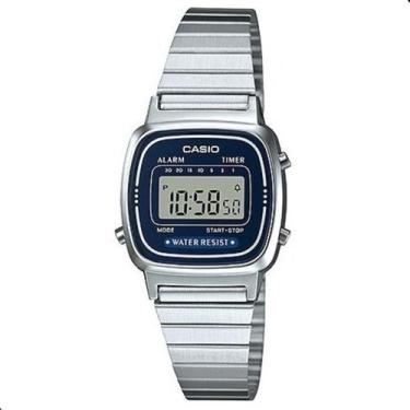 Imagem de Relógio de Pulso Vintage Digital Casio Prateado LA670WA-2DF, Prata