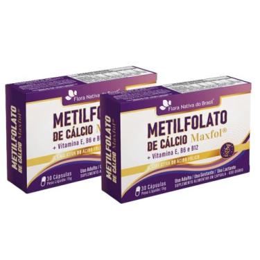 Imagem de Kit 2x Metilfolato de Cálcio Maxfol + Vitaminas E B6 e B12 30 Capsulas