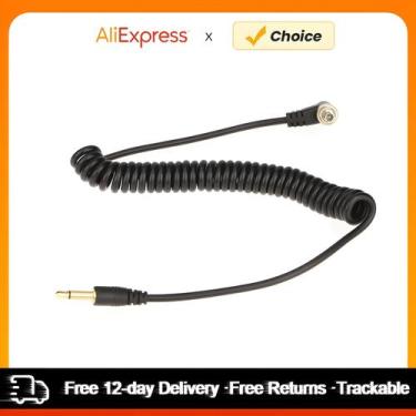 Imagem de Cabo De Sincronização Flash De 3,5mm Com Conector De Rosca Para Canon 