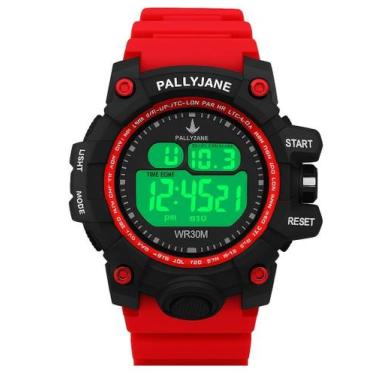 Imagem de Relógio Militar Vermelho Masculino Resistente Moderno 2025 - Pallyjane