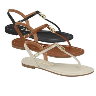 Imagem de Sandália Feminina Rasteira Pingente Vizzano 6371.1008 - 39, Mocca, 38