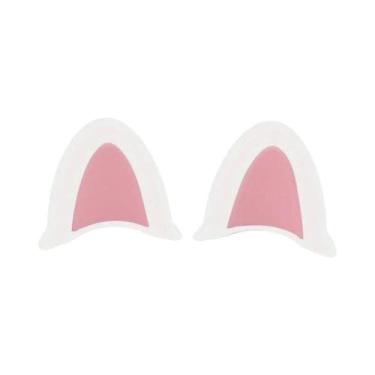 Imagem de Adesivo De Capacete De Moto Com Orelhas De Gato Fofas 2 Peças Decoraçã