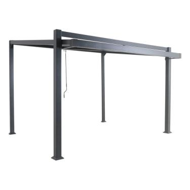 Imagem de Tenda Pergolado Impermeavel Cinza Aluminio 3,8x3,2m - Viena