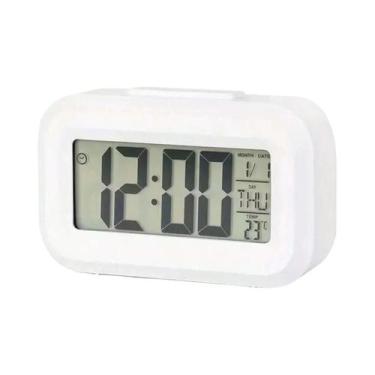 Imagem de Relógio Despertador Digital Inteligente LCD Preto E Branco Com Tempera