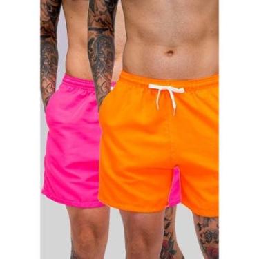 Imagem de Kit 2 Short Masculino Tactel Tectel Praia Leve Secagem Rápida Bermuda Academia Treino Verão-Unissex