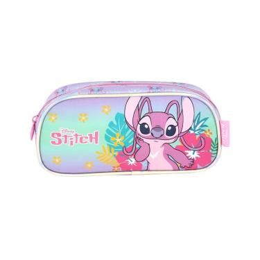 Imagem de Estojo Angel & Stitch Glitter Escolar Disney Meninas Juvenil