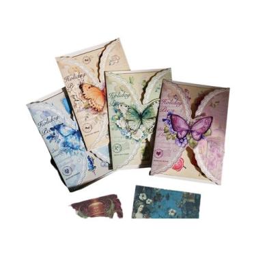 Imagem de Saco De Papel Para Presente DIY Com Padrão Floral Verde Retrô, Papel D