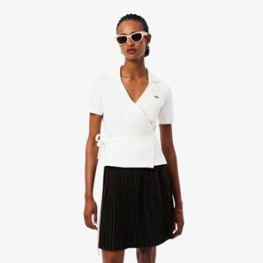 Imagem de Camisa Polo Lacoste Envelope Em Mini Piqué Stretch Feminina-Feminino