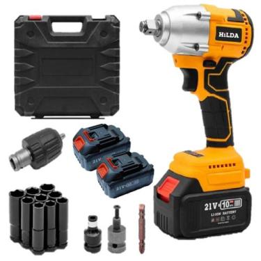 Imagem de Chave de Impacto 21V Brushless Hilda 350Nm com 2 Bateria 4.0Ah Kit Soq