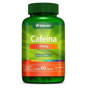 Imagem de Cafeína 200mg Herbamed 60 Cápsulas