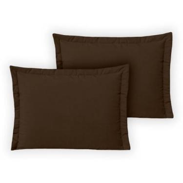 Imagem de 2 Fronhas com Abas 3 Lados 90cmx50cm Percal 180 Fios - Bem Me Quer Enx