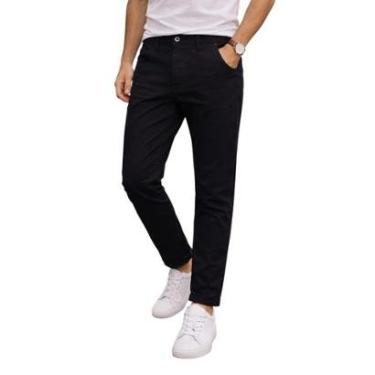 Imagem de Calça Sarja Masculina Ogochi Essencial Slim Preta - 25100-Masculino