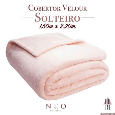 Imagem de Cobertor Solteiro Velour Premium Manta Microfibra Rose - CAMESA, ROSE
