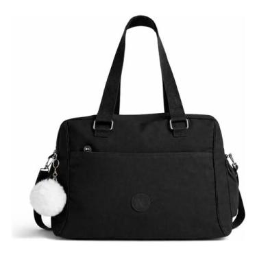 Imagem de Bolsa Feminina Grande Nylon Impermeavel Ombro Transversal Moderna Casu