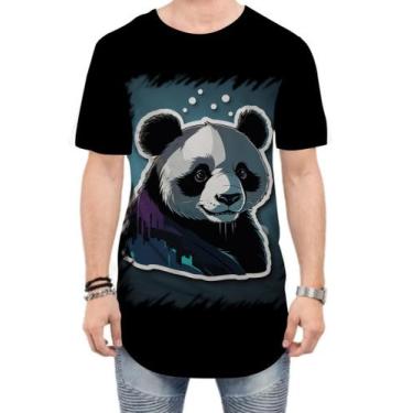 Imagem de Camiseta Longline Panda Com Roupa Estilosa 4 - Kasubeck Store®, P