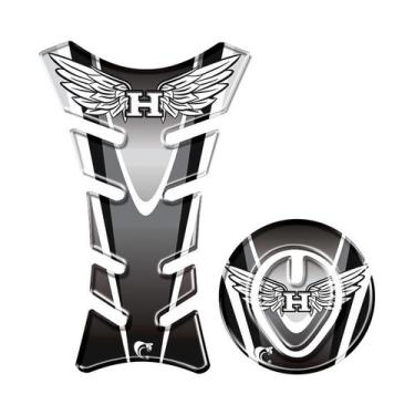 Imagem de Kit adesivo Protetor Tanque Moto HONDA ATE ANO 2016 azul - Cobra Motop