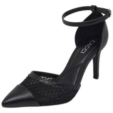 Imagem de Sapato Feminino Scarpin Salto Fino Strass Elegante Cacci